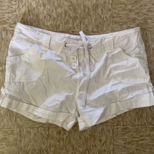white casual shorts